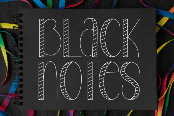 Black Notes Font for Creative Projects