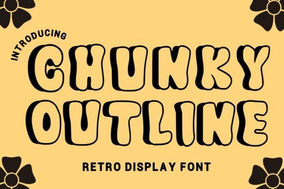 Chunky Outline Font