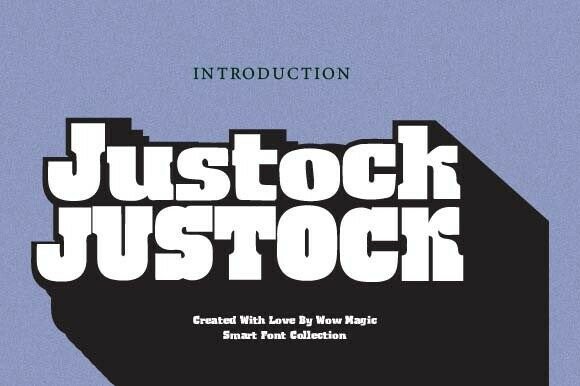 Justock: A Bold Display Font