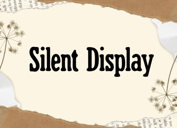 Silent Display Font for Web Design